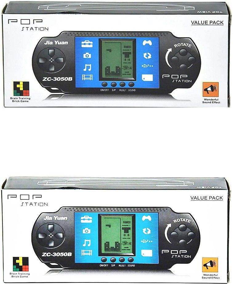 PTCMart Handheld pop game Combo of 2pcs Battery Operated with music sound gift for Kids na GB with 9999 games in 1-image-29