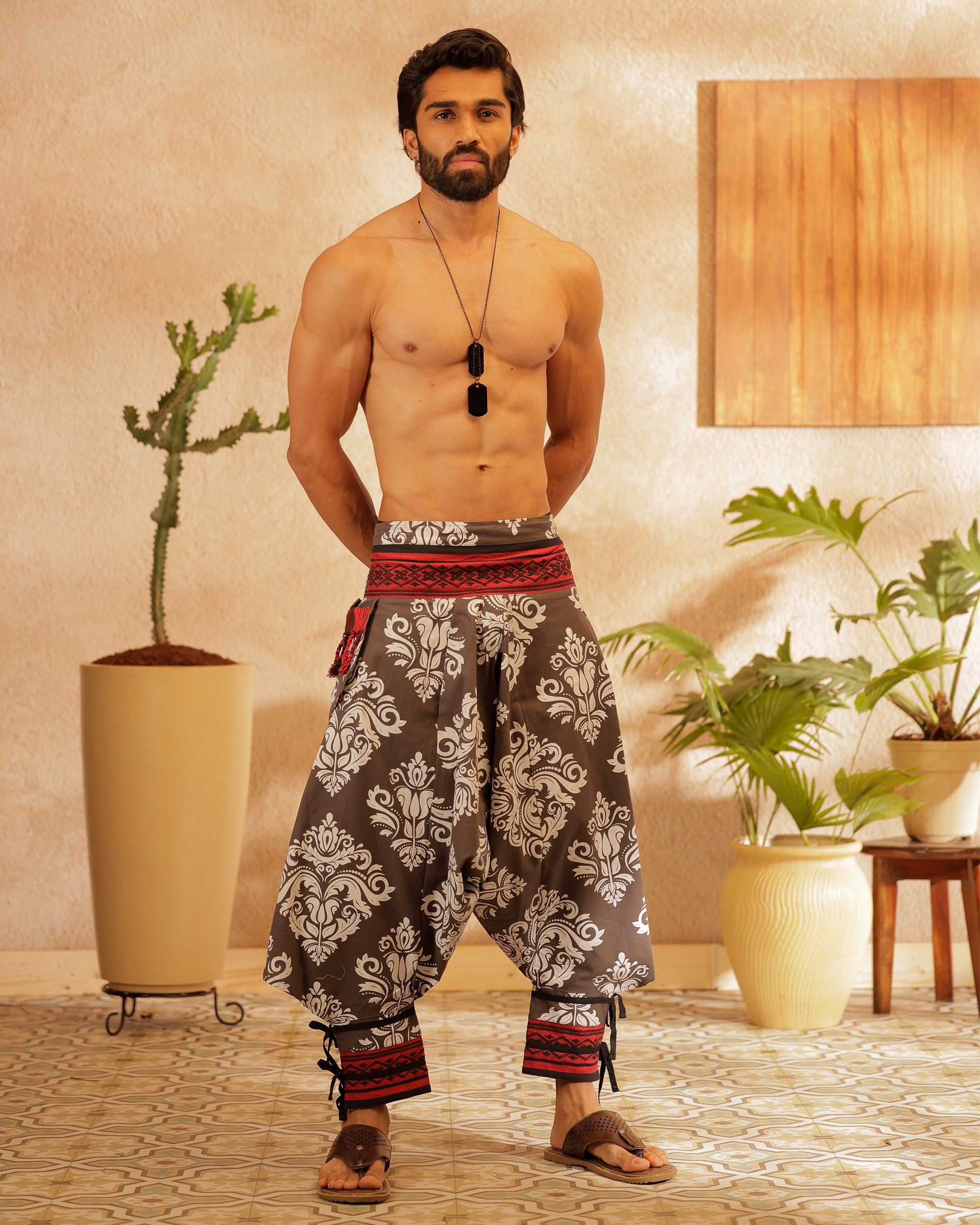 stand out Printed Cotton Men Harem Pants-picture-32
