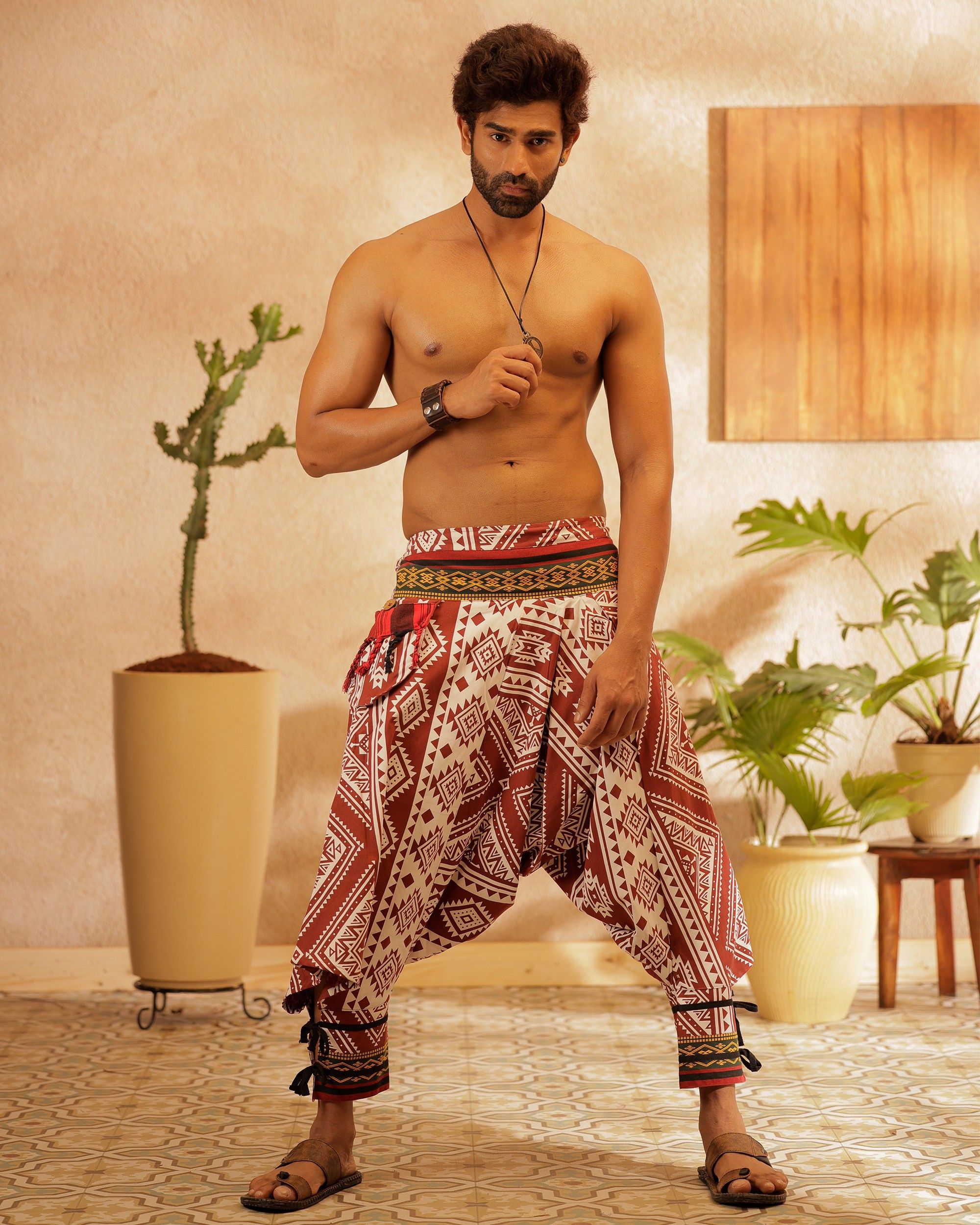 stand out Printed Cotton Men Harem Pants-picture-11