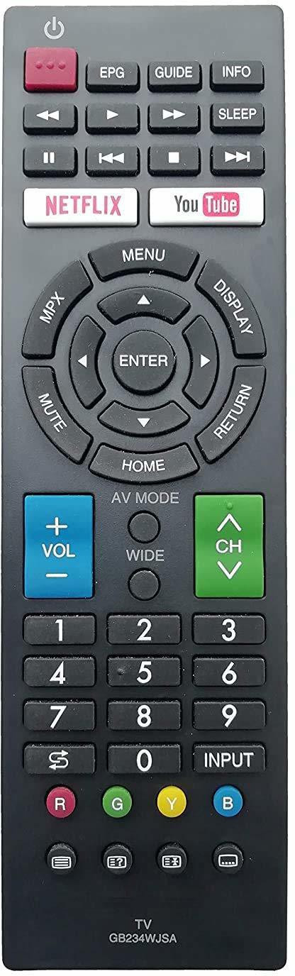 SHIELDGUARD Remote Control No. 445, Compatible for LED TV with Netflix & YouTube Function Sharp Remote Controller image 1