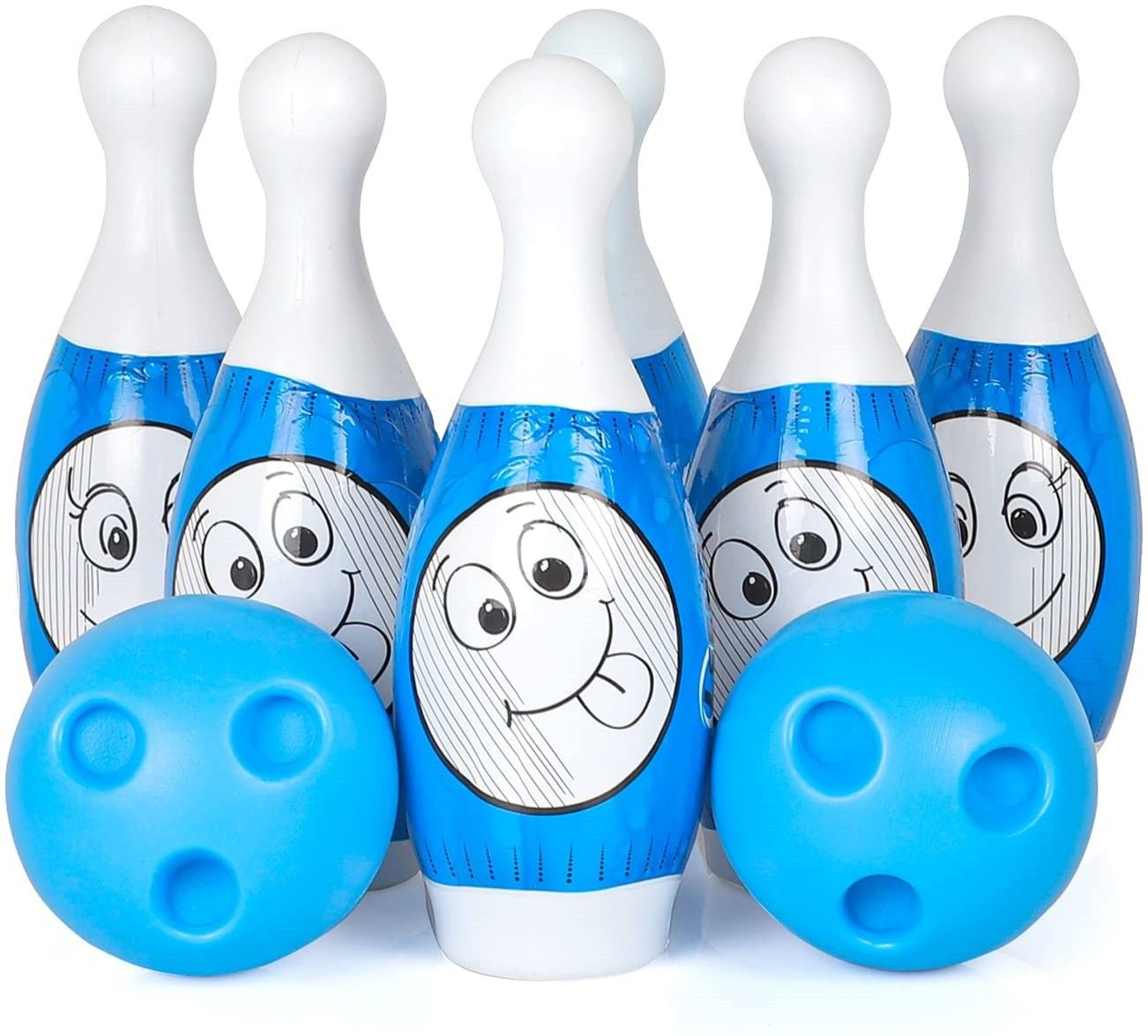 Bowling Game for Kids 6 Pin 2 Balls Bowling Set Games Indoor Outdoor Plays Sport Sports Bowling Set
