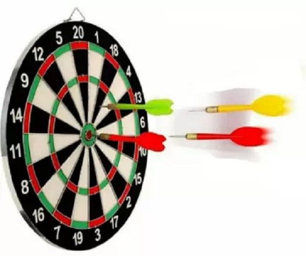 microtics 17" wooden dart board| Dual sided| Steel wired | Family game set Dart Steel Tip Dart-picture-32