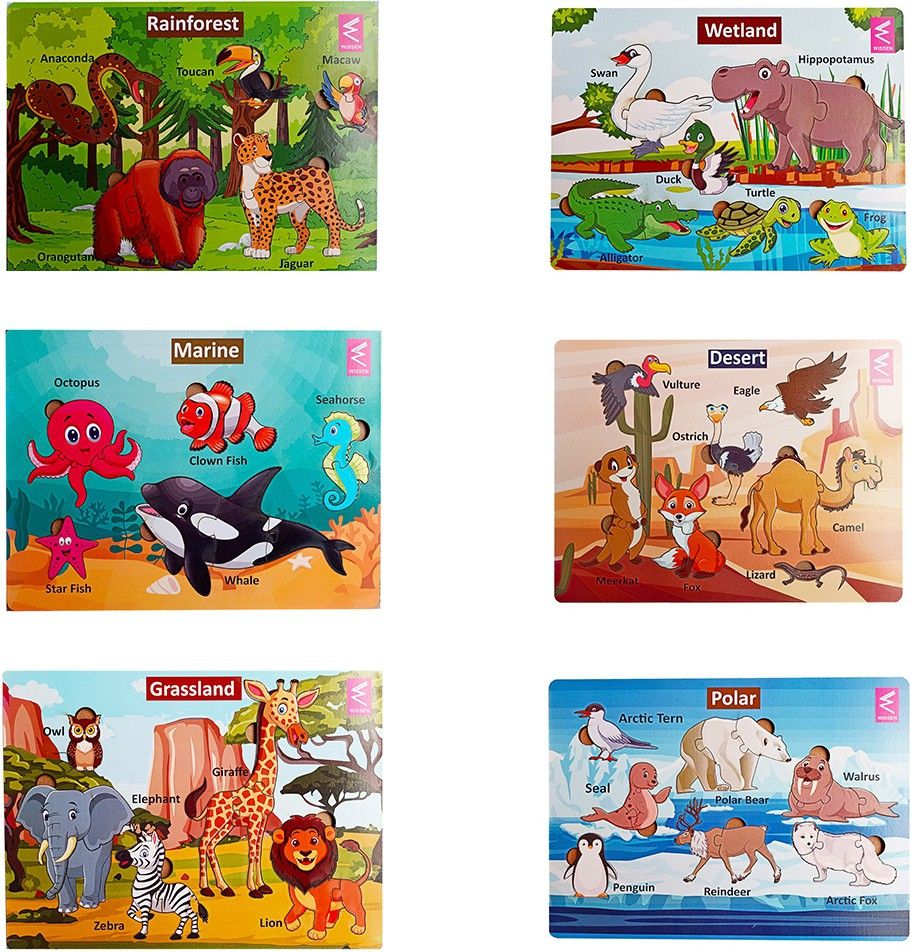 wissen Habitat Learning Puzzle board game Set of 6-picture-28