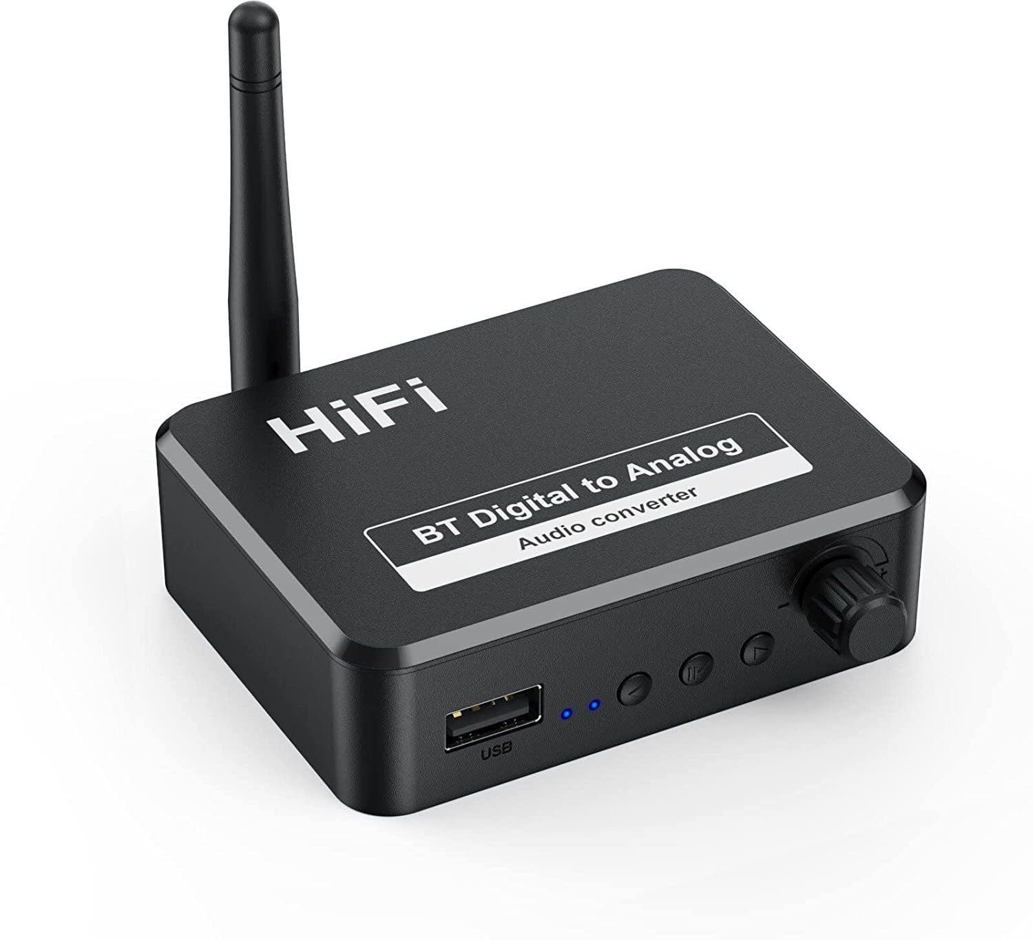 VOOCME DAC Bluetooth 5.1 Digital Audio Receiver Digital to Analog Converter 3.5mm Aux Mini Hi-Fi System-image-21
