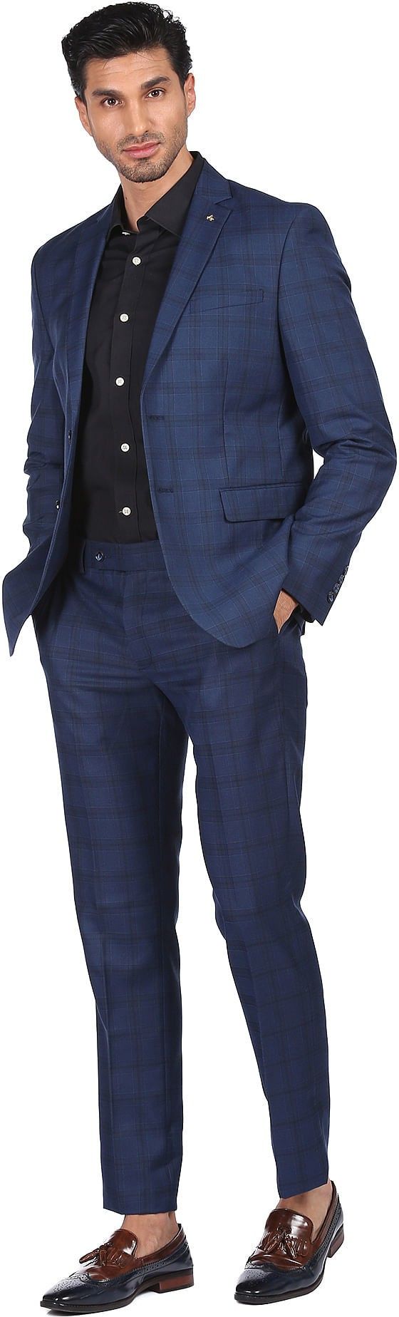 arrow Men Suit Checkered Suit-picture-10