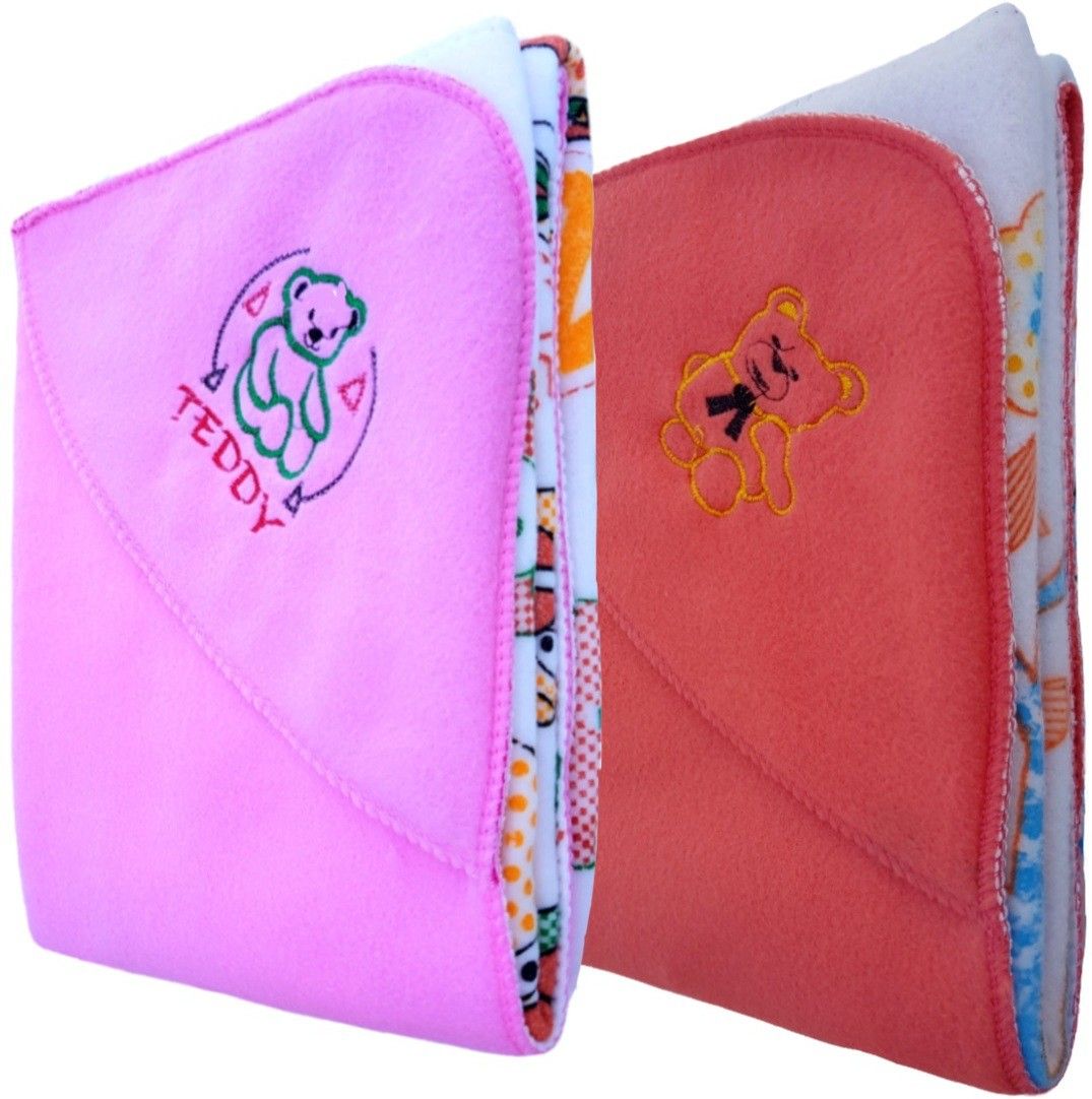 Embroidered Crib Hooded Baby Blanket forAC Room