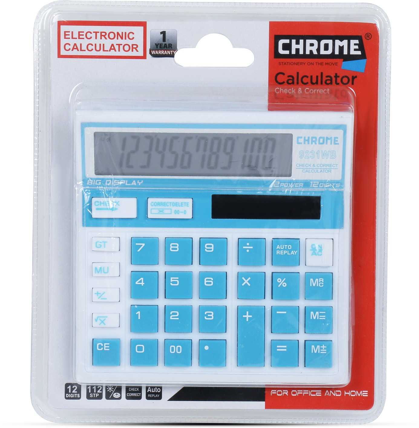 chrome 9231WL Blister BasicCalculator image 1