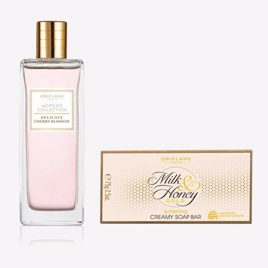 oriflame WOMEN'S COLLECTION Delicate Blossom Eau de Toilette 50 ml with MILK & HONEY GOLD Softening Creamy Soap Bar 100 g-picture-25