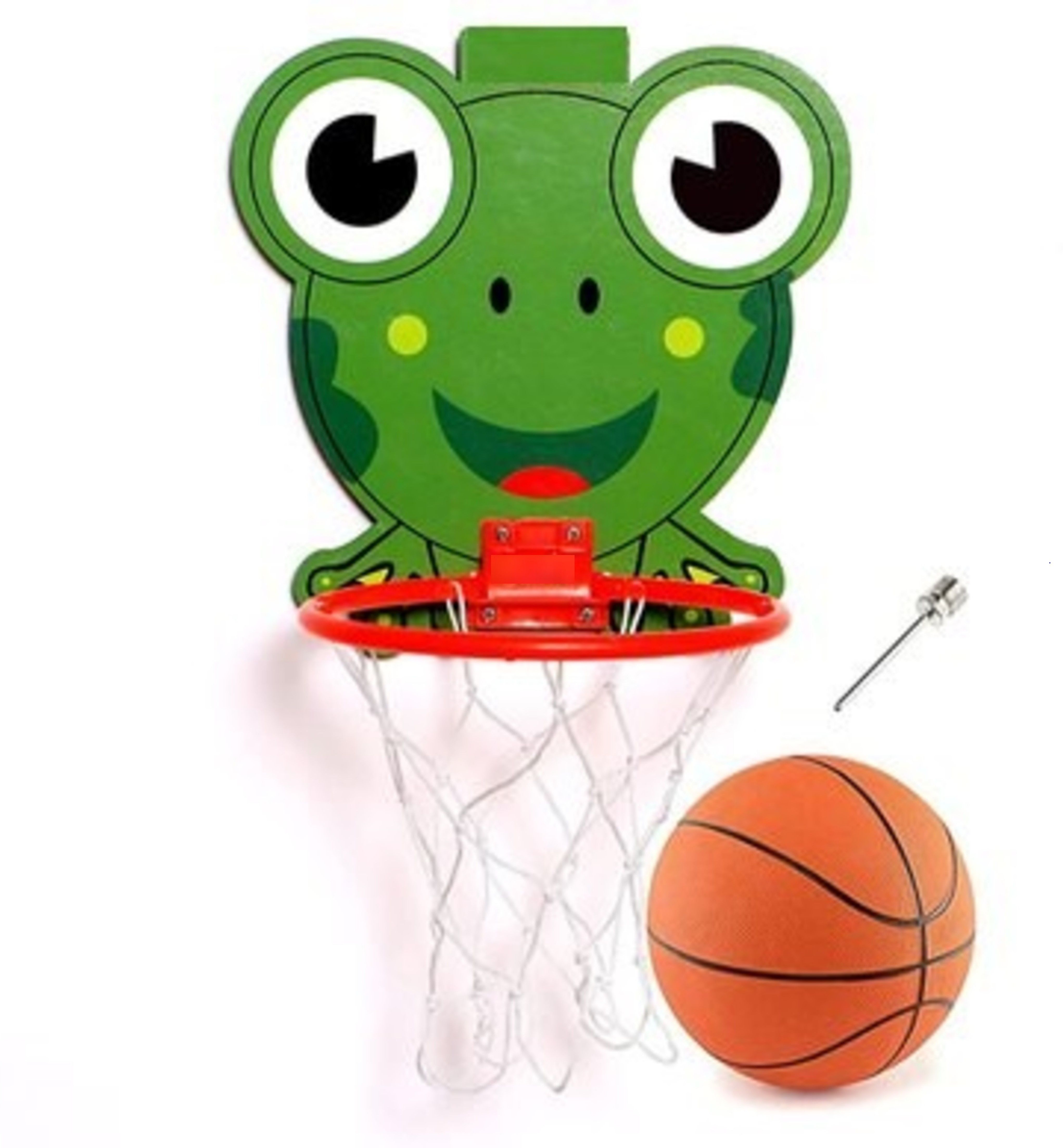 hk sports Frog Shaped Kids Hangable Indoor Outdoor Basket Board Kit Basket Ball Set Net Basketball Ring-picture-12