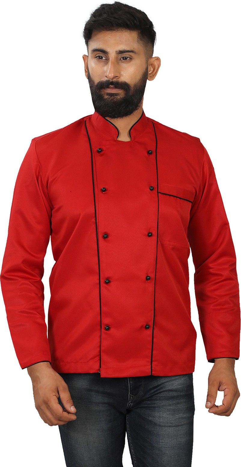 Cotton Blend Solid Coat For Men-image-12
