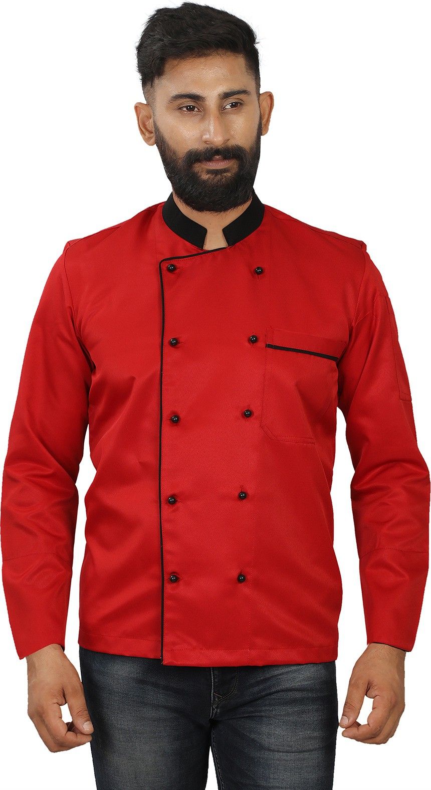 Cotton Blend Solid Coat For Men-image-11
