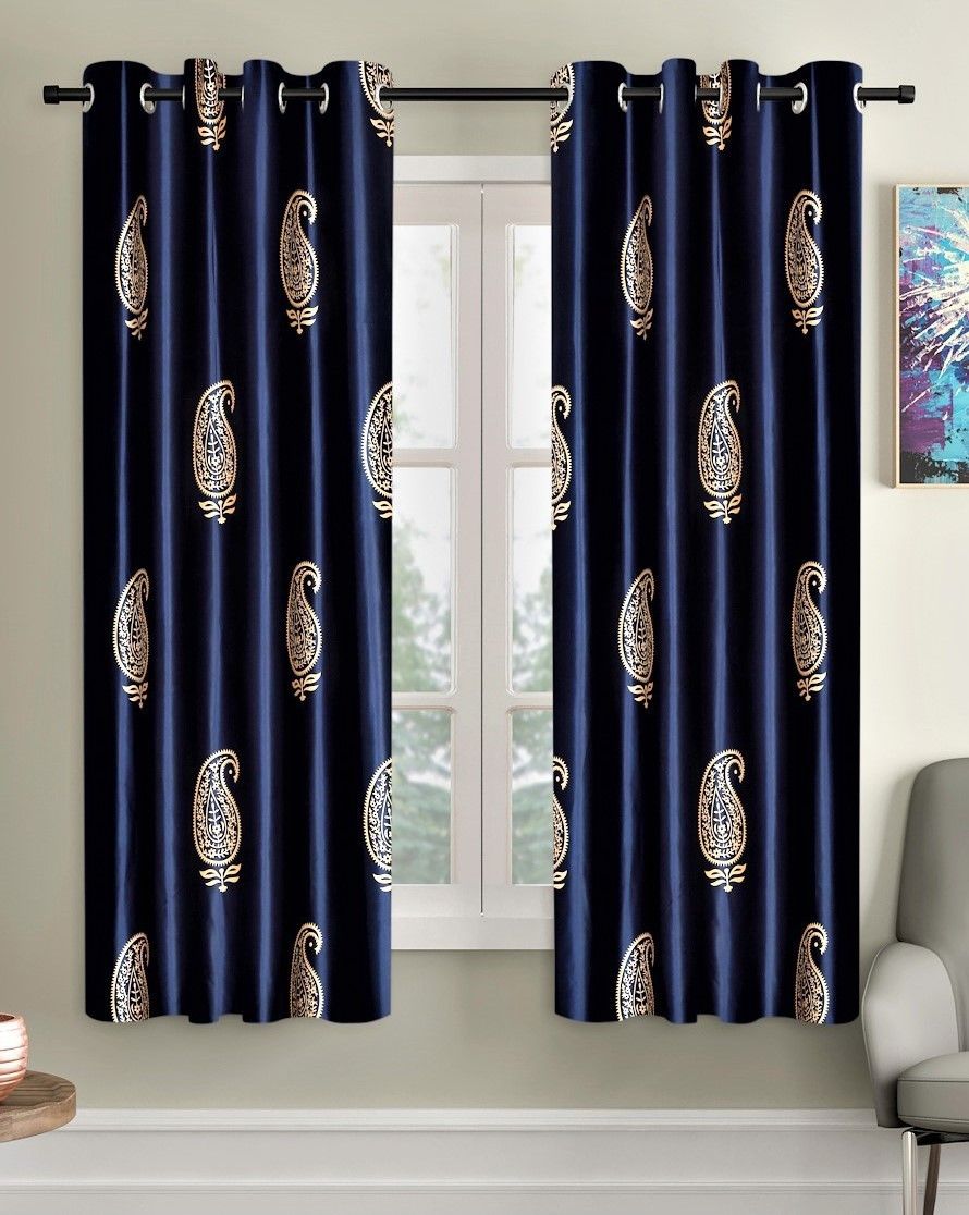 home sizzler 153 cm (5 ft) Polyester Semi Transparent Window Curtain (Pack Of 2)-picture-15