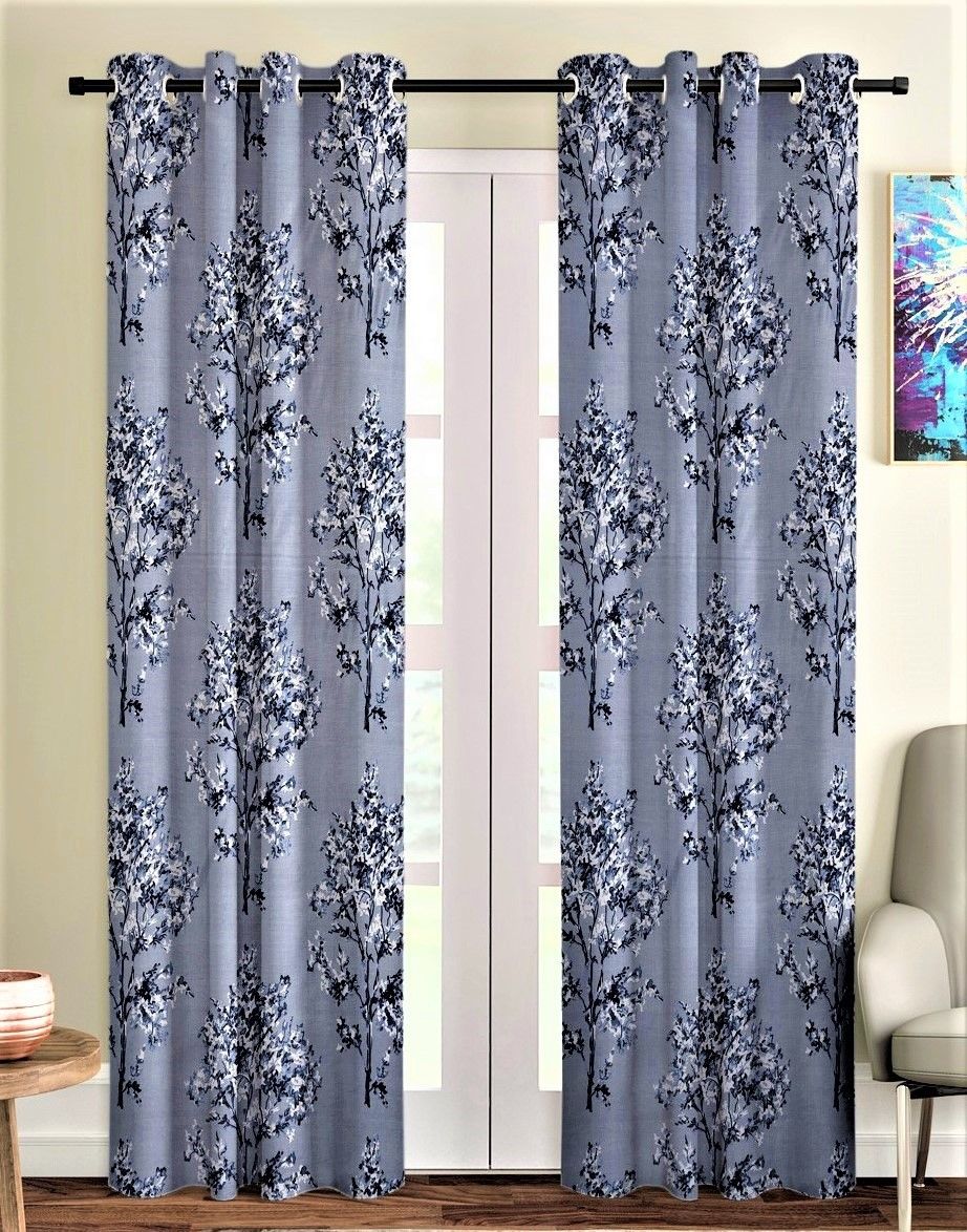 fashion string 213 cm (7 ft) Polyester Semi Transparent Door Curtain (Pack Of 2)-picture-35