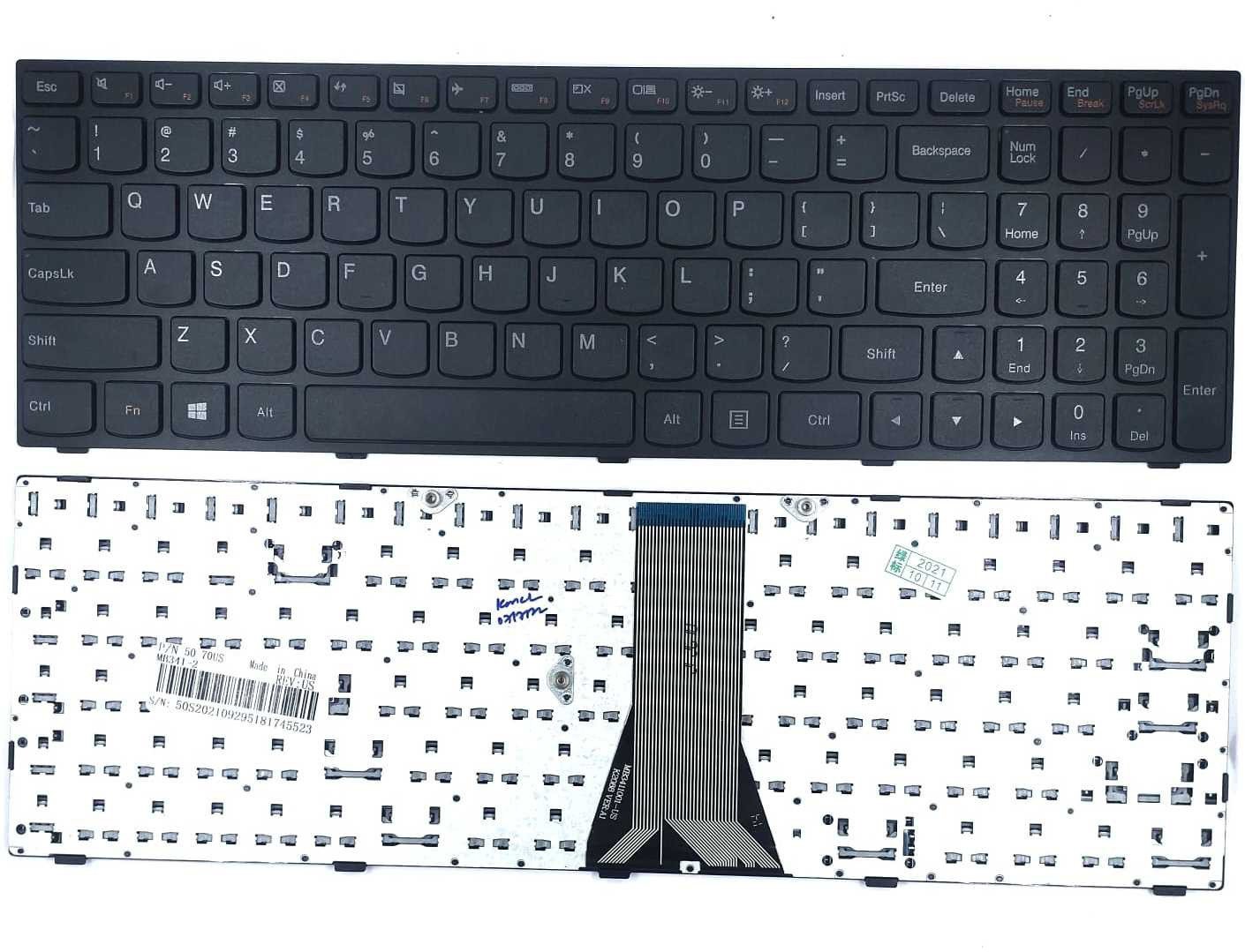TechSonic Keyboard for Z70-80 / Z7080 / M50-70 / M5070 / M50-70 Laptop Keyboard Replacement Key image 1