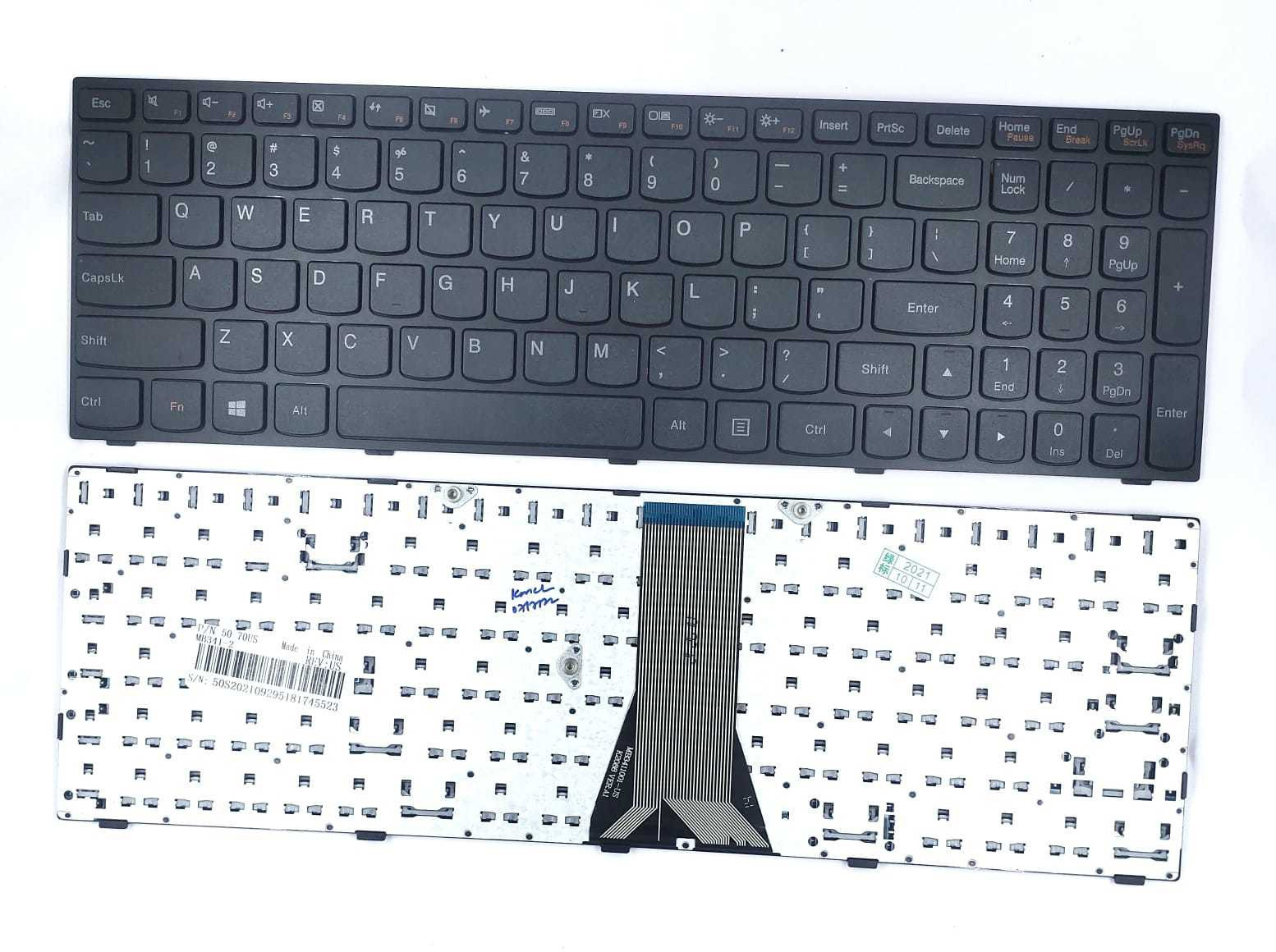 TechSonic Keyboard for 9Z.NB4SN.001 / MP-13Q13SU-686 / NSK-BQ0SN0R / PK130TH2A05 Laptop Keyboard Replacement Key image 1