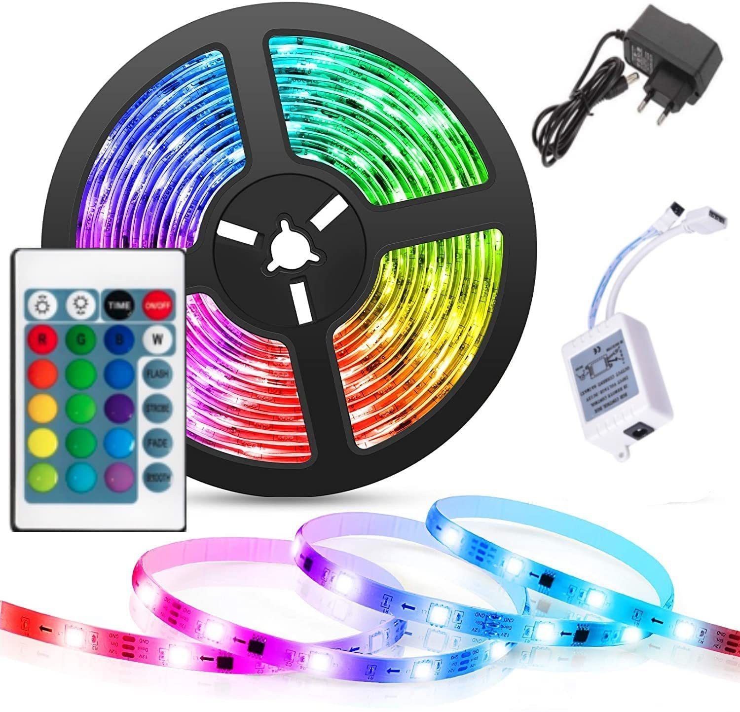 idolsplace 100 LEDs 5 m Multicolor Color Changing Disco Rice Lights-picture-15
