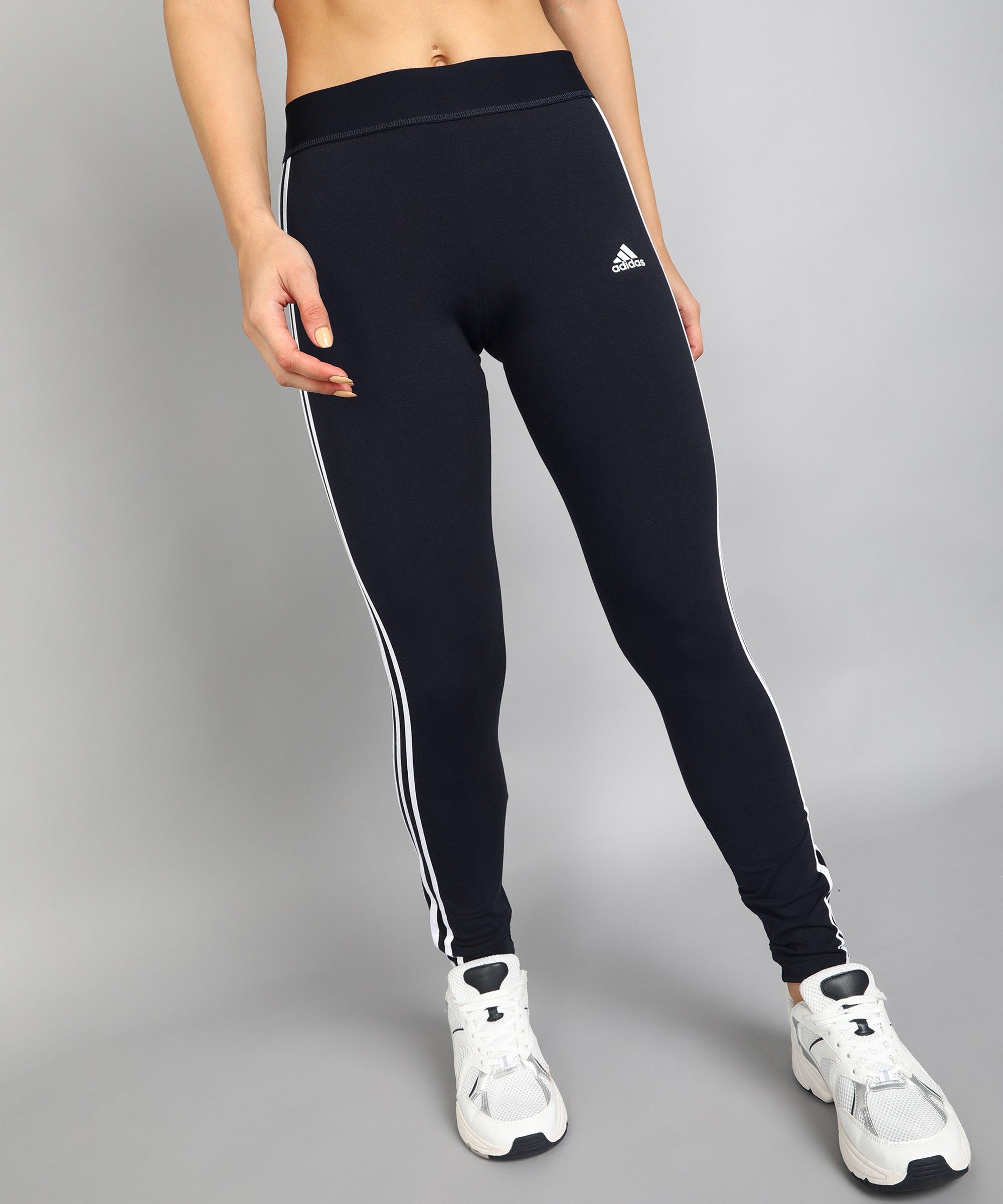 adidas Striped Women Blue Tights-picture-19