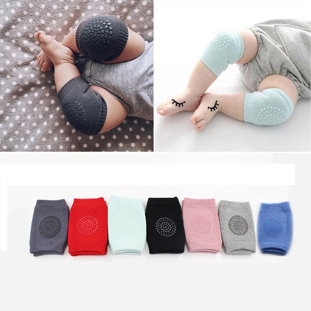 Baby Knee Pads for Crawling, Anti-Slip Padded Stretchable Cotton Multicolor Multicolor Baby Knee Pads-image-37