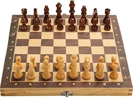 Premium Wooden Chess Board with 32 Wooden pawns (brown) 35.5 cm Chess Board-image-12