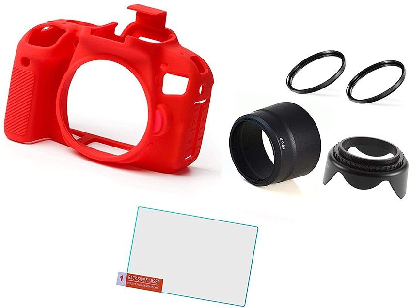 FND Camera Case Hood Filter Kit for Canon DSLR 200D 18-55MM is STM & 55-250MM is STMLens Hood-picture-20