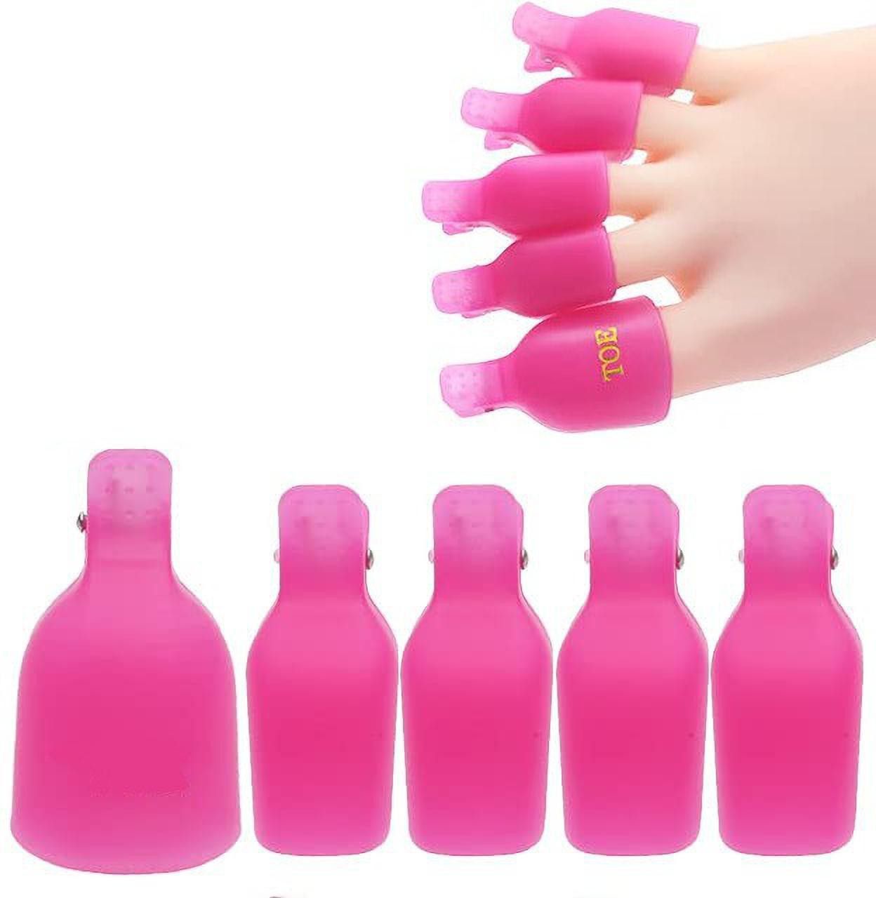 Gel Polish Remover Clips Toenail Reusable Gel Soak off Cap Wrap Nail Art Tool-image-9