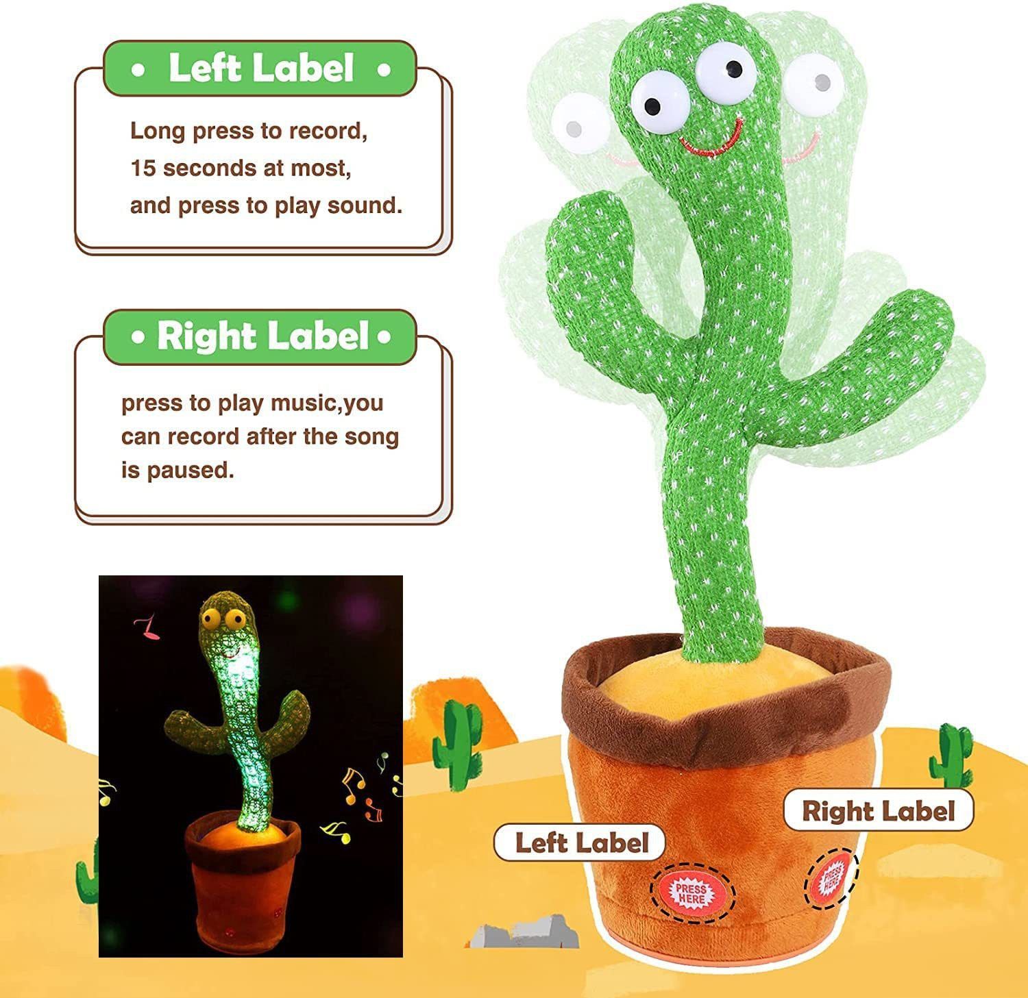 saleoff Dancing Talking Cactus Plush Toy, Wriggle, Singing, Repeats What You Say-397-picture-15