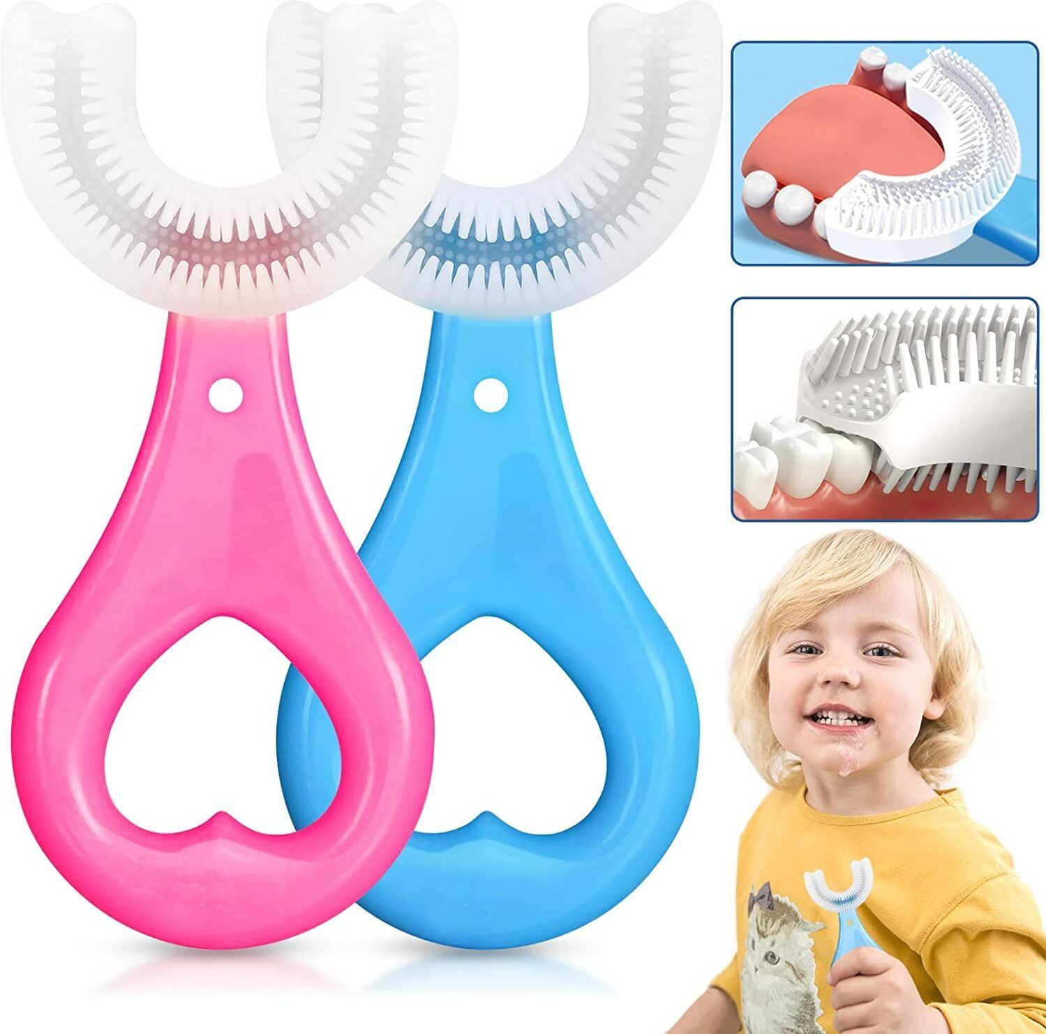Digicom Silicone Tooth Brush Head 360 Degree Cleansing U Shaped (Pack of 2) Electric Toothbrush-image-22