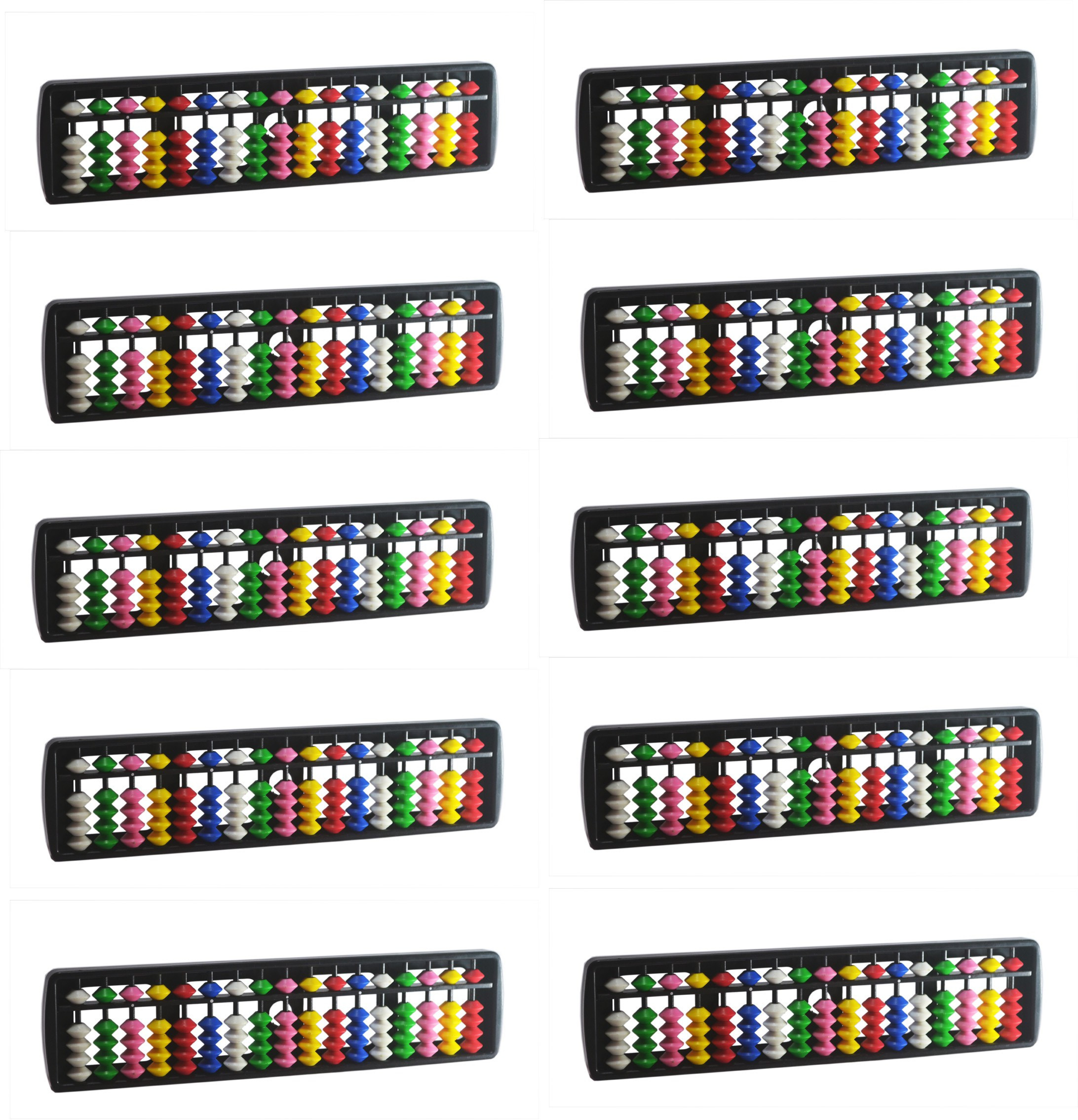 djuize 17 Rod Multicolor Abacus Set of 10 image 1