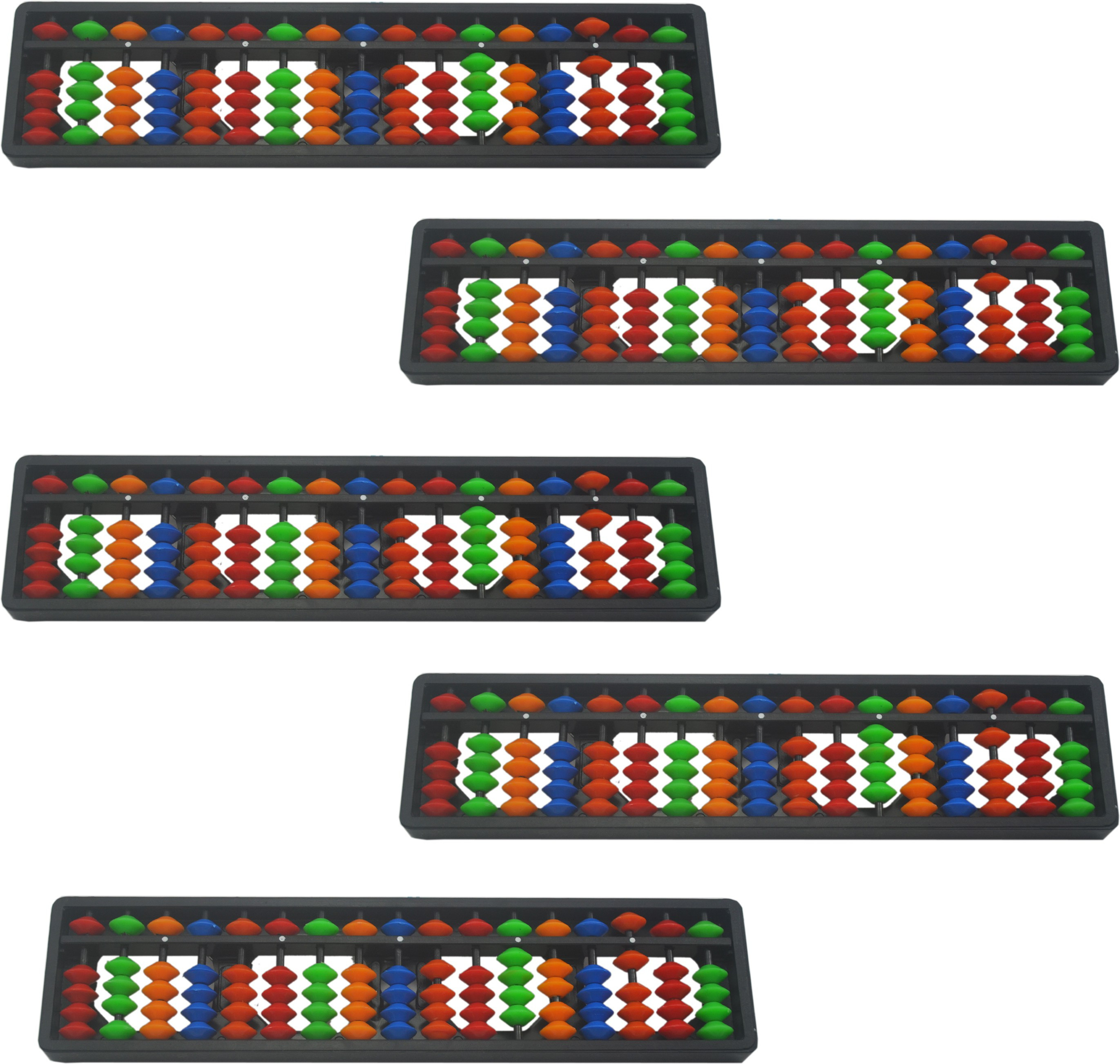 djuize 17 Rod Multicolor Abacus Type-2 Set of 5 image 1
