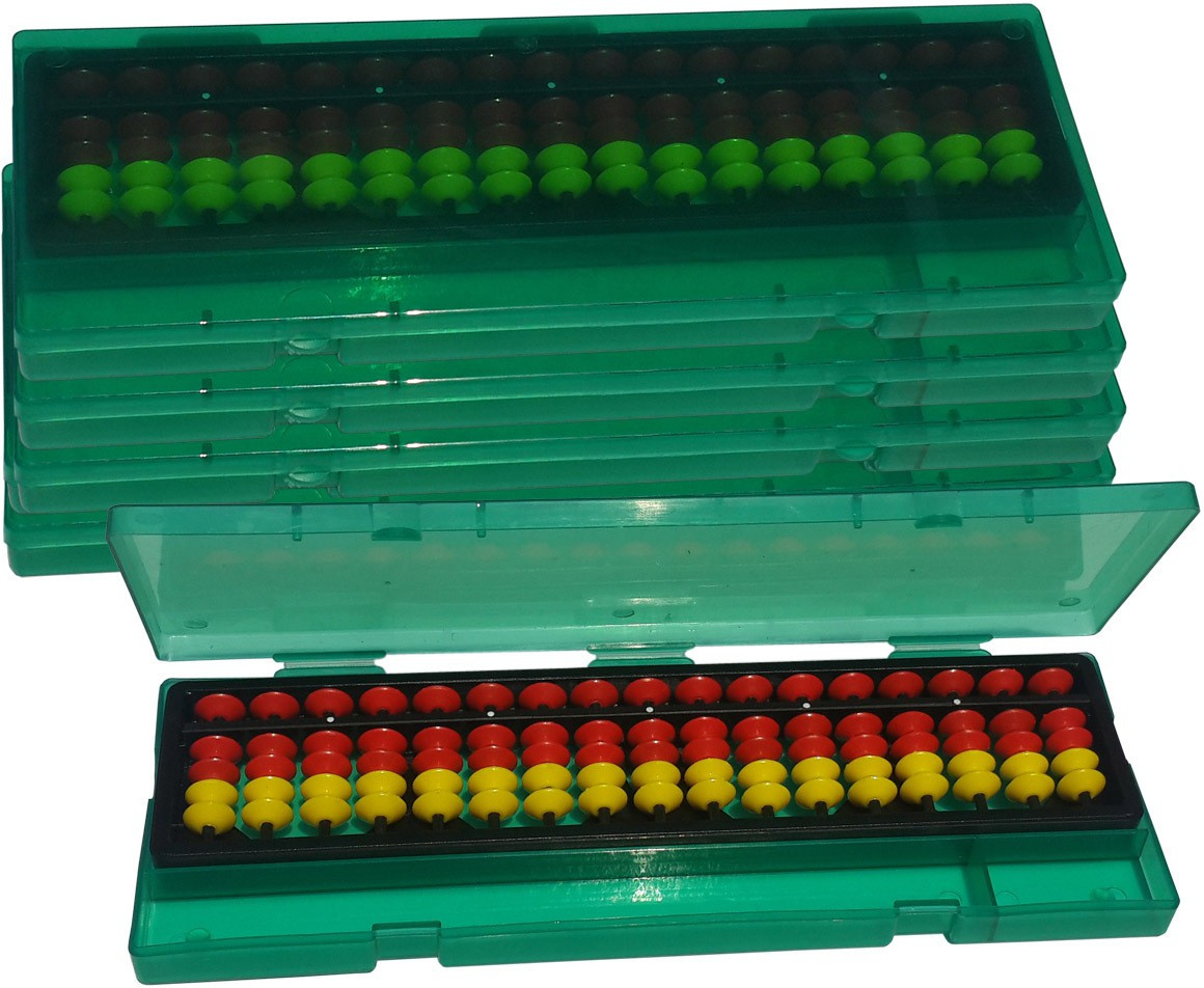 sae fashions 17 ROD RED AND YELLOW ABACUS KIT WITH BOX SET OF 5 image 1