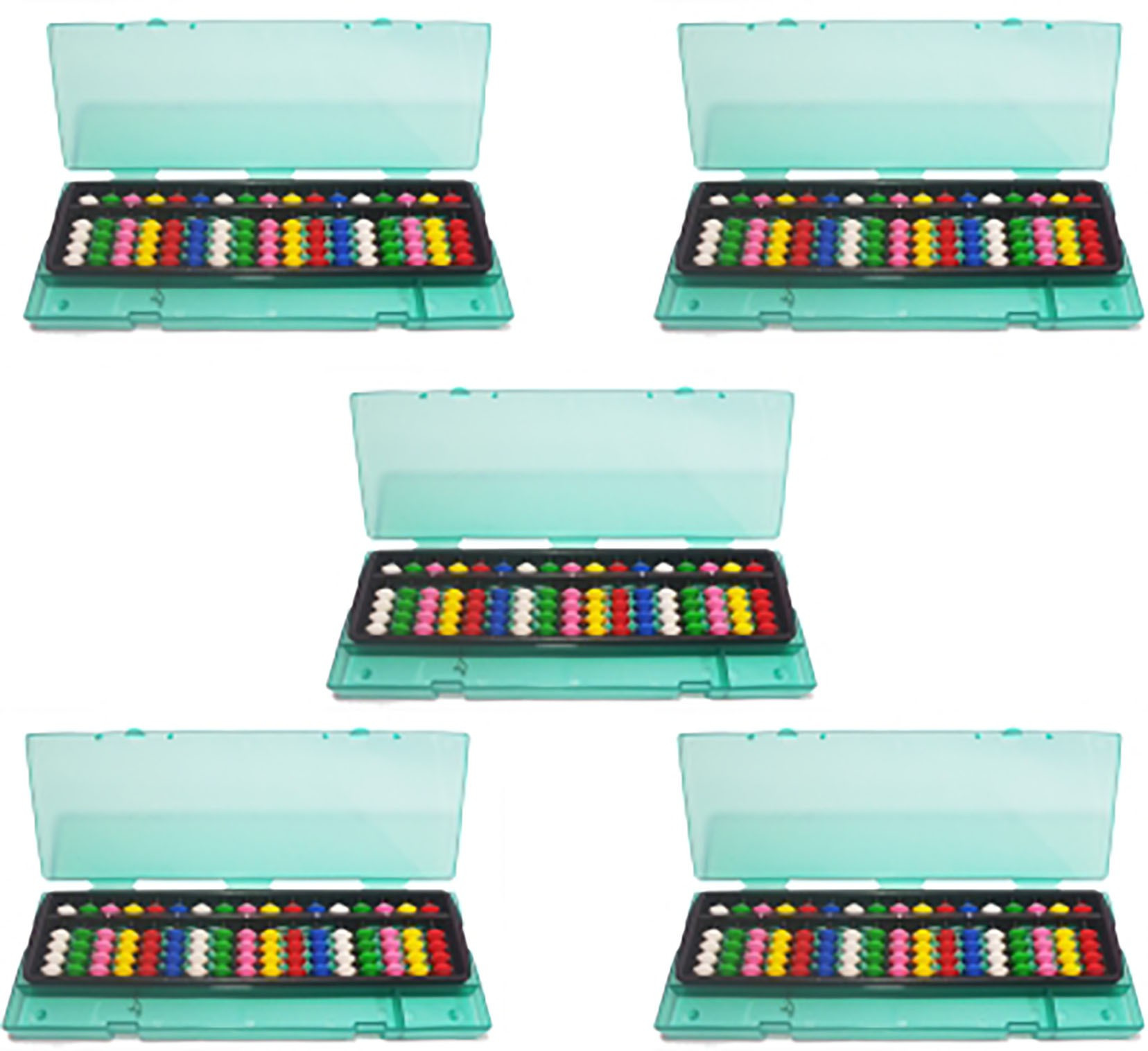 sae fashions Multicolor 17 Rod Abacus Kit With Box Set Of 5 image 1