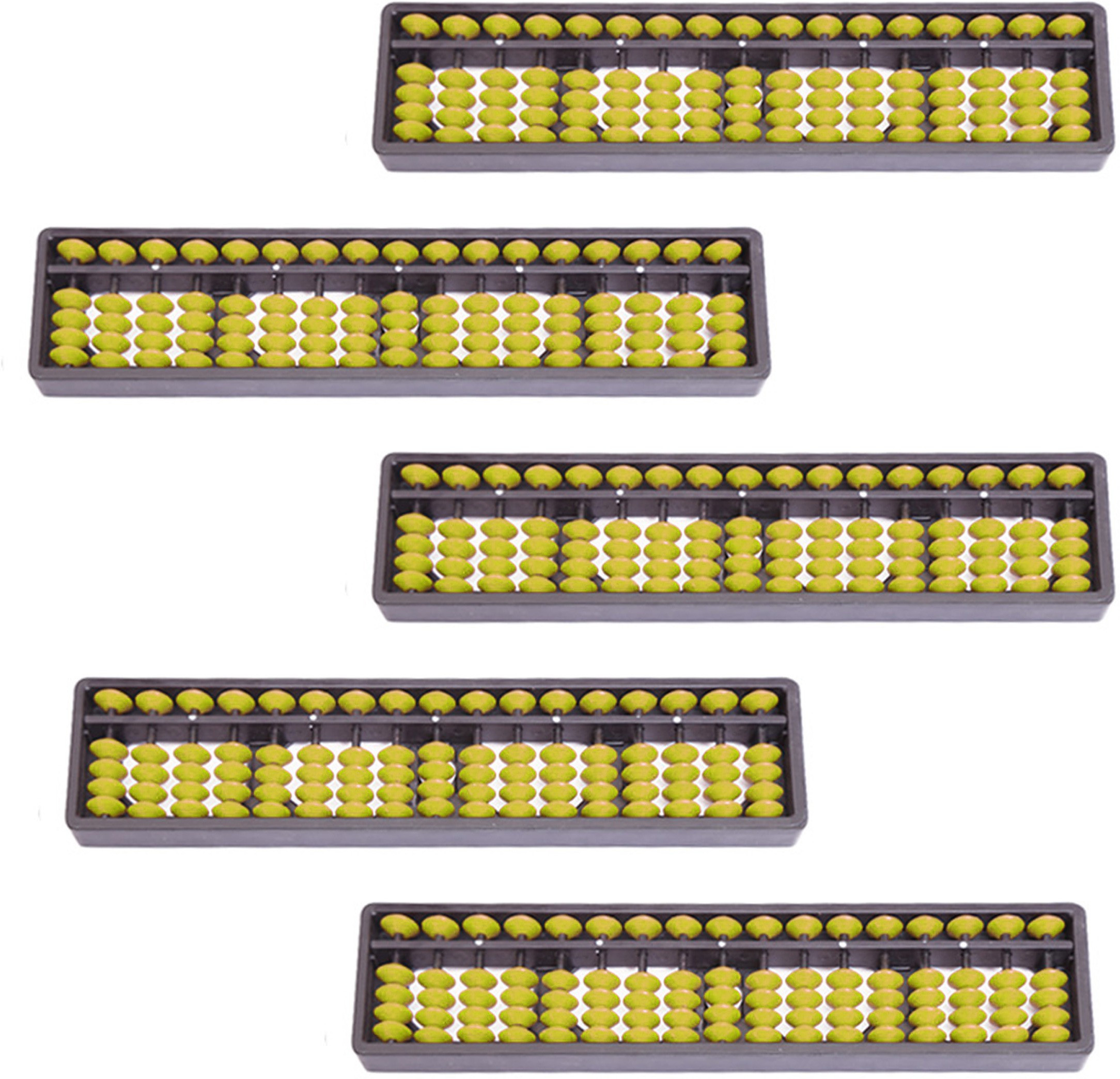 djuize Yellow 17 Rod Abacus Set Of 5 image 1