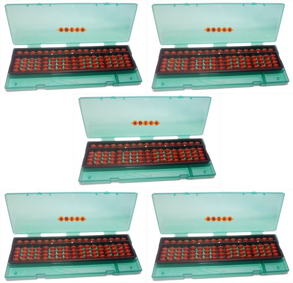 abica Abacus math learning kit for kids Brown 17 rod with box ( Pack of 5 )-picture-12