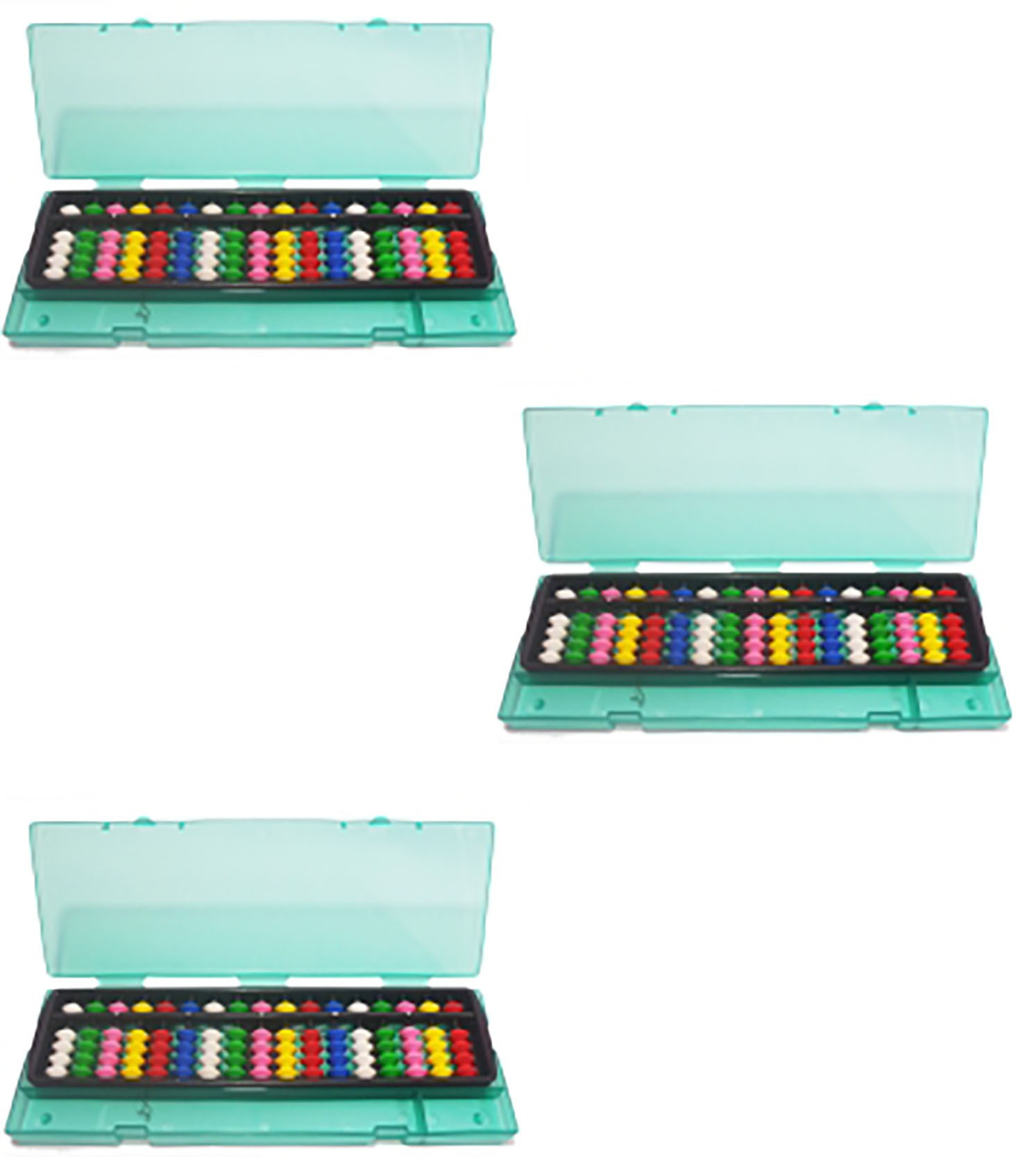 sae fashions Multicolor 17 Rod Abacus Kit With Box Set Of 3 image 1