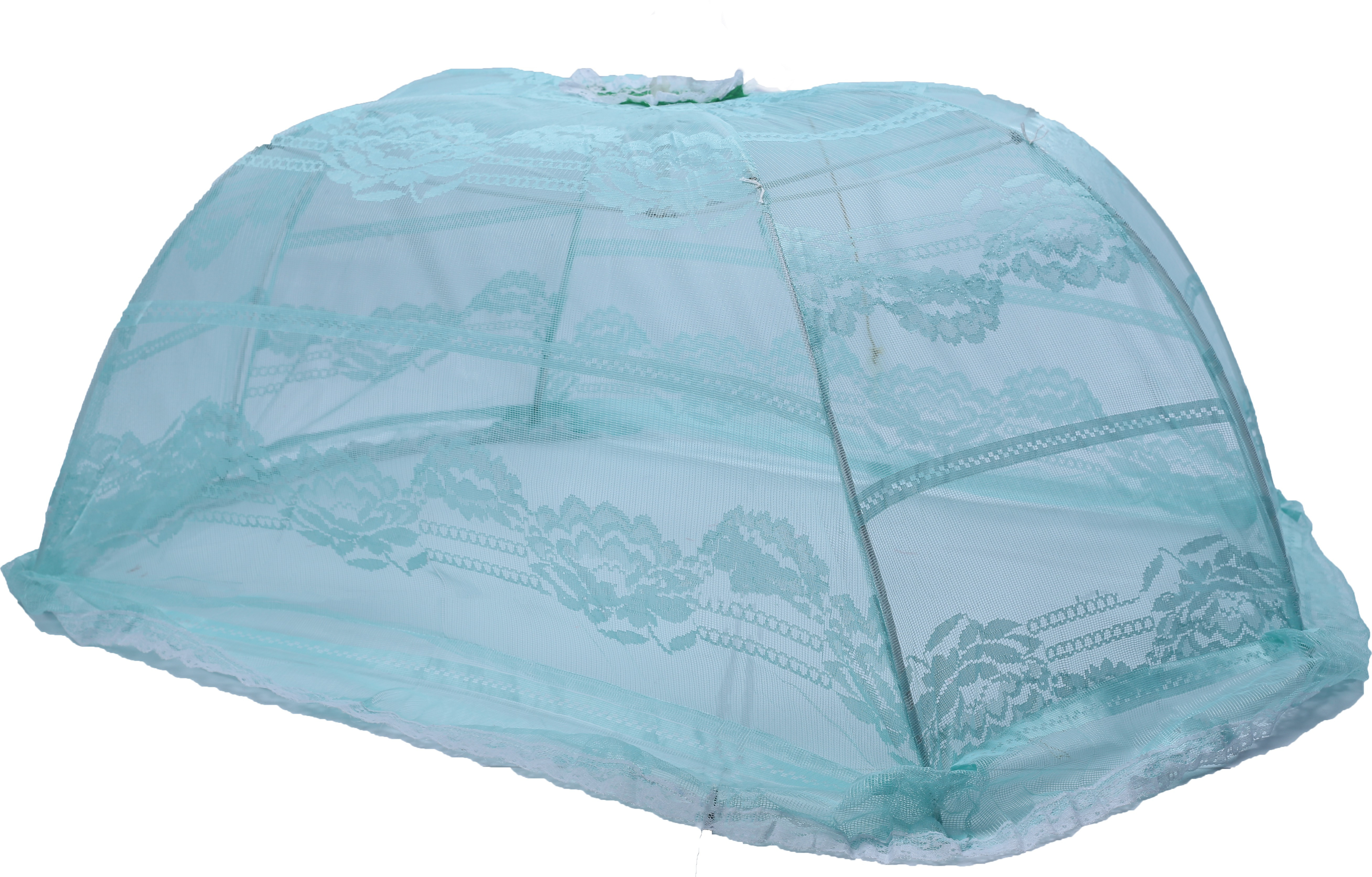 riddhi Polyester Kids Washable baby umbrella with designer green net polyster Mosquito Net image 1