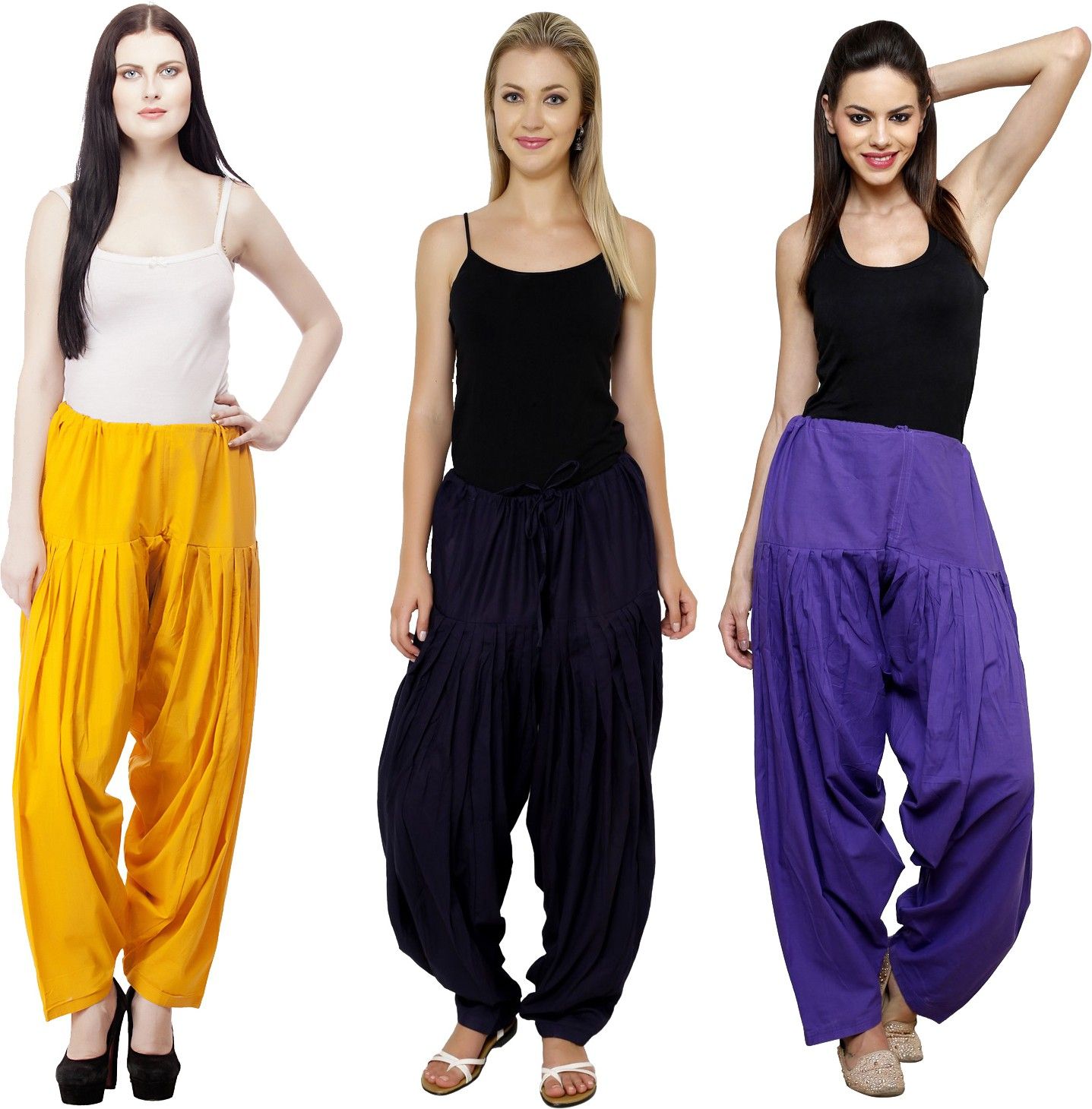 pistaa Cotton Blend Solid Patiala-picture-14