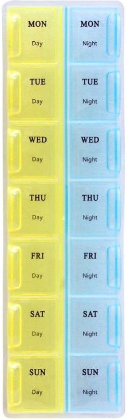 7 days 1 week Day and Night Manual (Multicolor) Pill Box-image-29