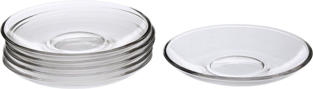 Round Glass Quarter Plate Set (Set Of Six) Quarter Plate-image-23