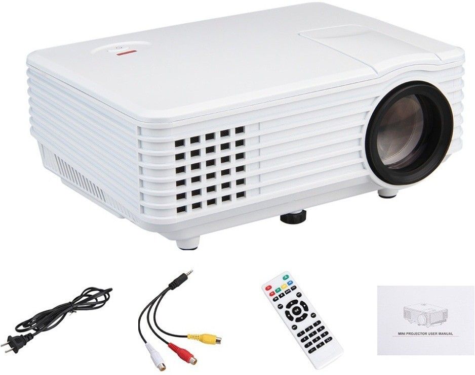 IBS 800 Lumens RD-805 Mini LED TV Smart Lcd Video Home Theater 1080P Movie Cinema Digital Media Player 20000/30000 Hours 5 Inch Black (2200 lm / 2 Speaker / Remote Controller) Portable Projector-image-13