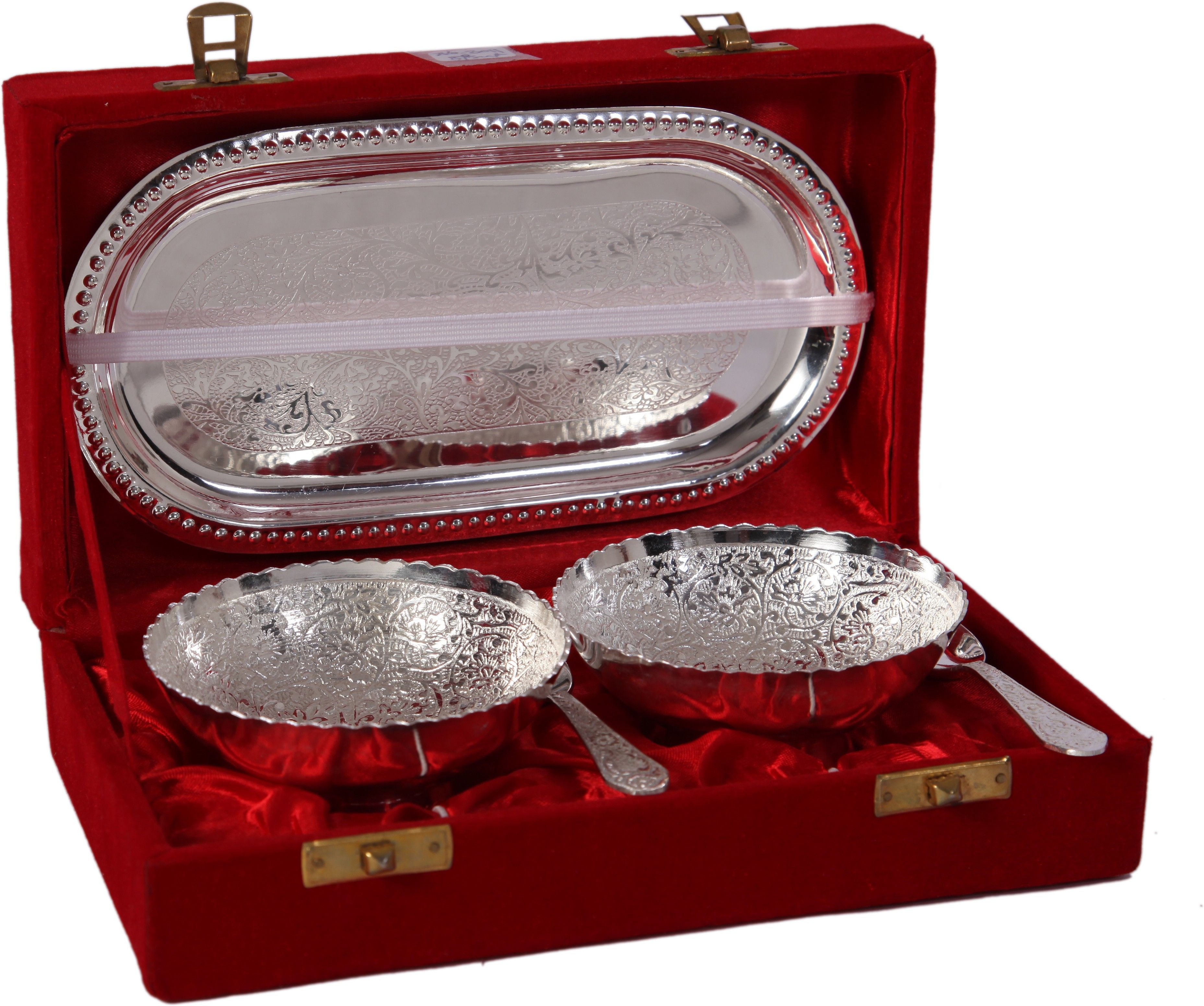 raj laxmi Tray, Spoon, Bowl Serving Set-picture-28