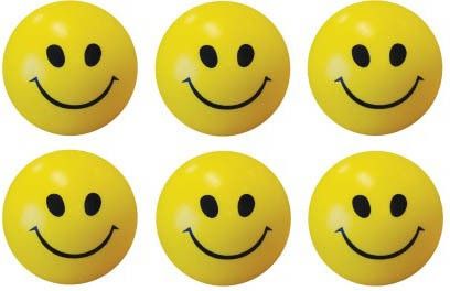 mplus Smiley Face Squeeze Stress Ball - Set of 6- 3 inch-picture-25