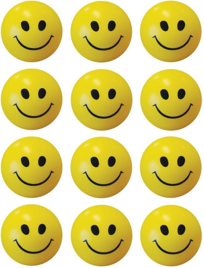 bgroovy Smiley Face Squeeze Stress Ball - Set of 12- 3 inch-picture-12