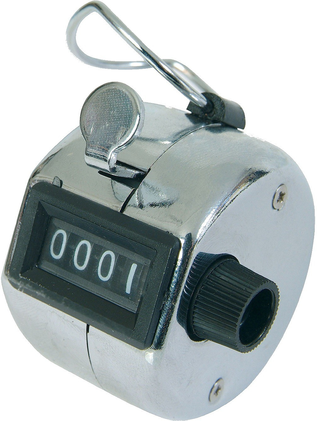 mk Hand Held 4 Digit Manual Mechanical Click Analog Tally Counter image 1
