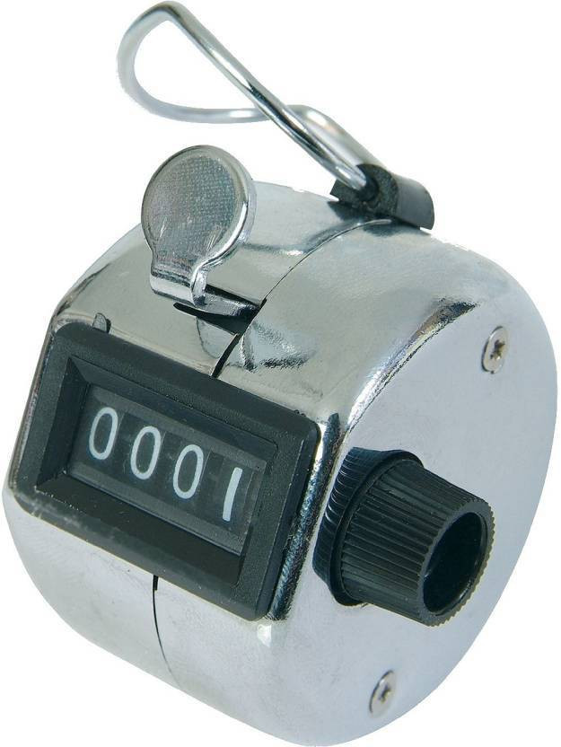 prostuff Hand Held 4 Digit Manual Mechanical Click Analog Tally Counter image 1