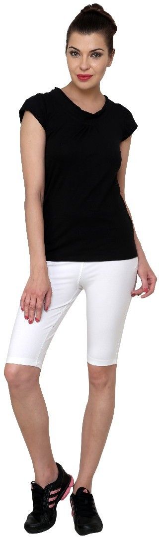 casual tees Solid Women White Tights-picture-17