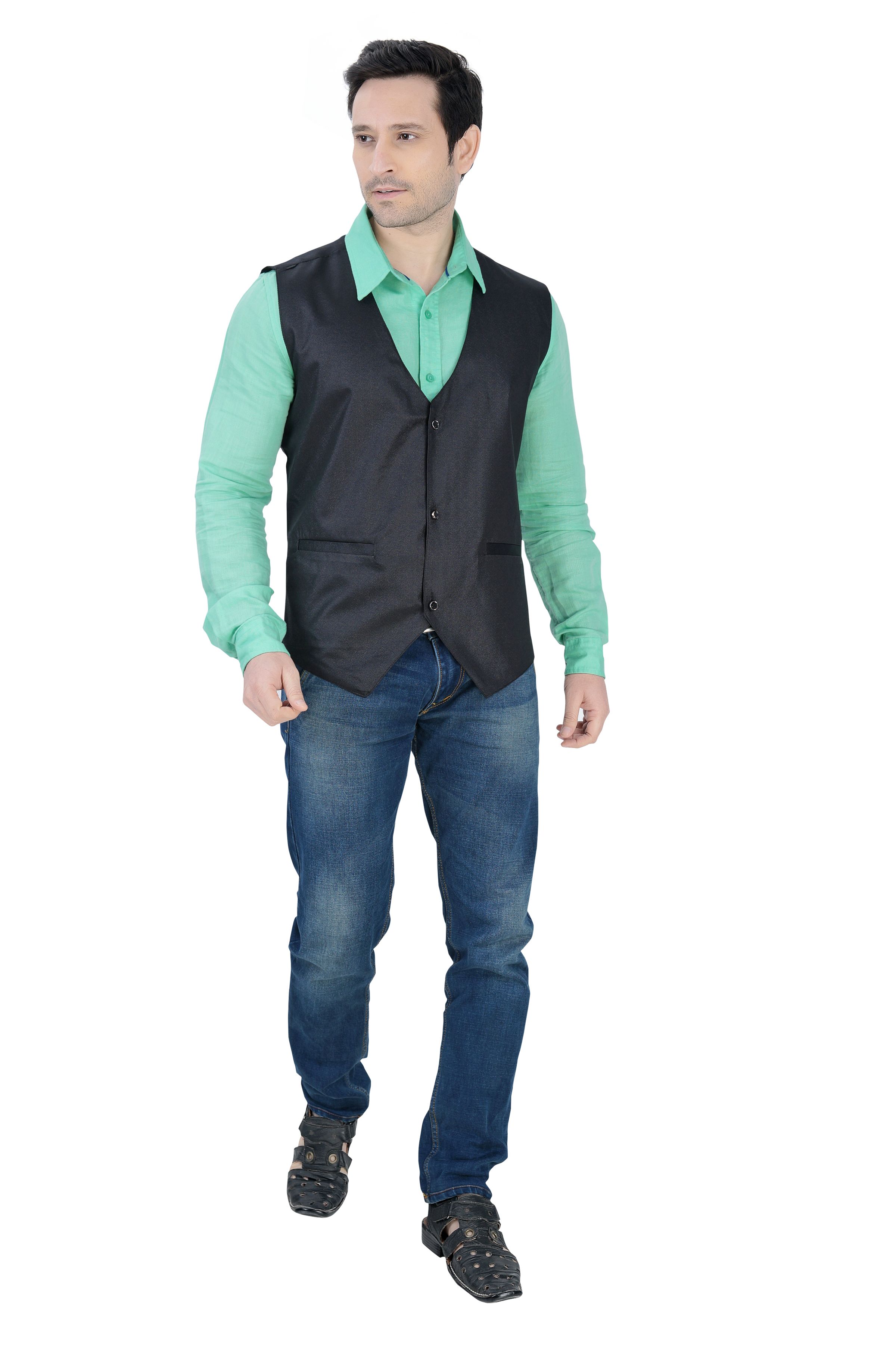 nu abc Solid Men Waistcoat-picture-14