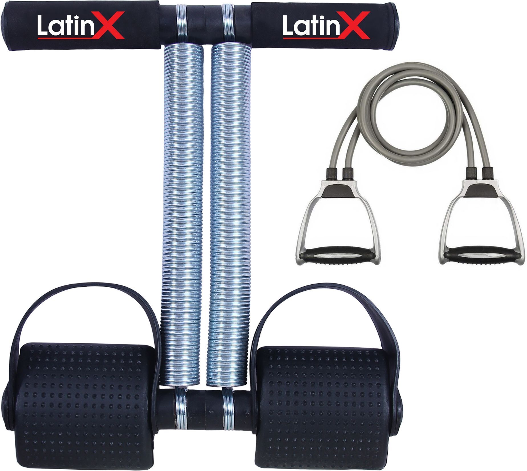 Double Black Steel Spring with Tonning Tube Ab Exerciser-image-40
