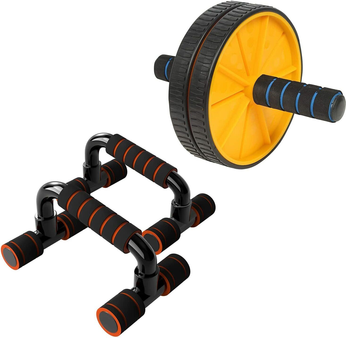 Abdominal Wheel With Push Up Bar | Ab Roller & Push Up Stand for Exercise Ab Exerciser-image-41