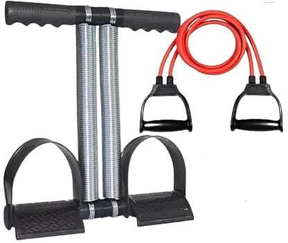 Fitness Double Spring Tummy Trimmer With Band Toning Tube(Pack of 2) Ab Exerciser-image-42