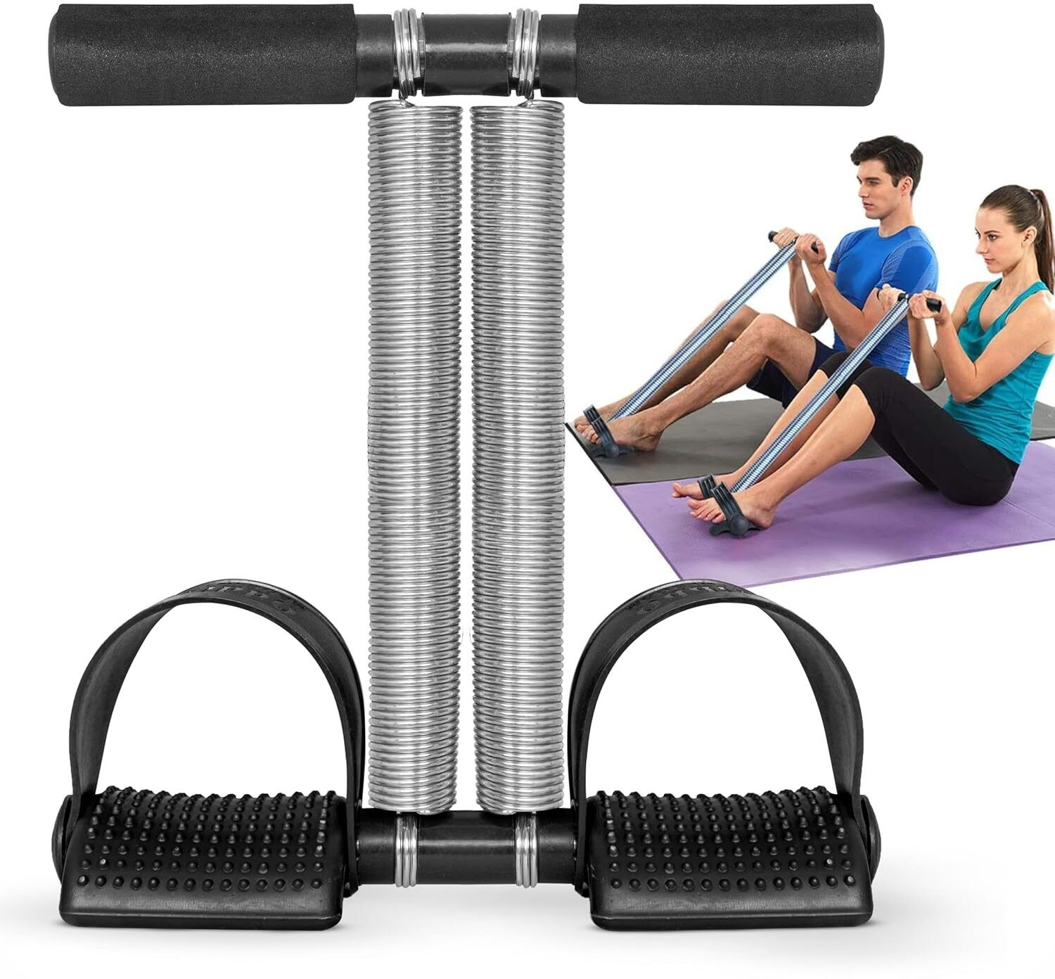 Double Spring Tummy Trimmer & Ab Exerciser for Home Workout Ab Exerciser-image-45